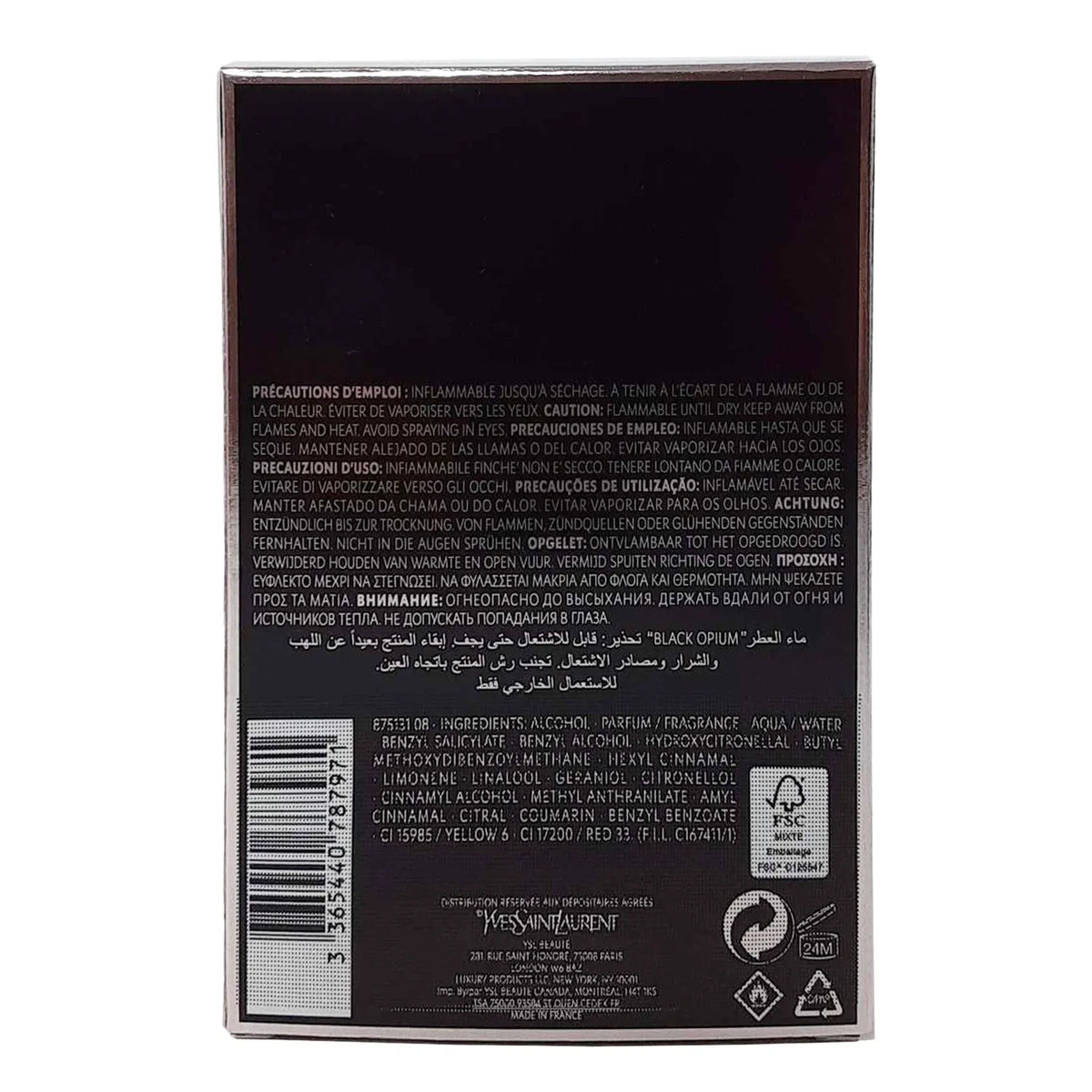 Black Opium by Yves Saint Laurent Eau De Perfumes Spray 3 oz for Female