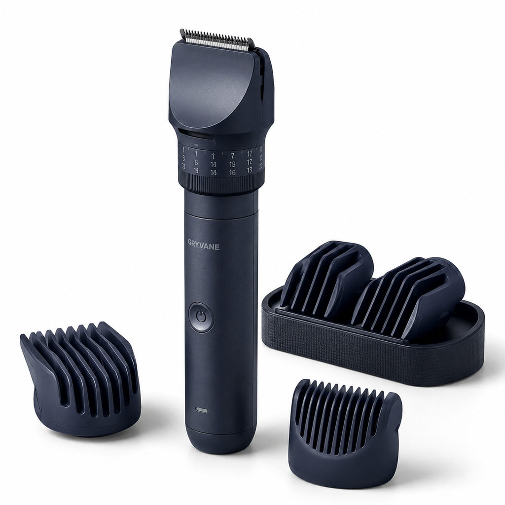 MultiShape Beard, Hair & Body Trimmer Starter Kit with 4 Combs – 1–30mm